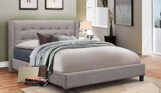 Grey Fabric Bed